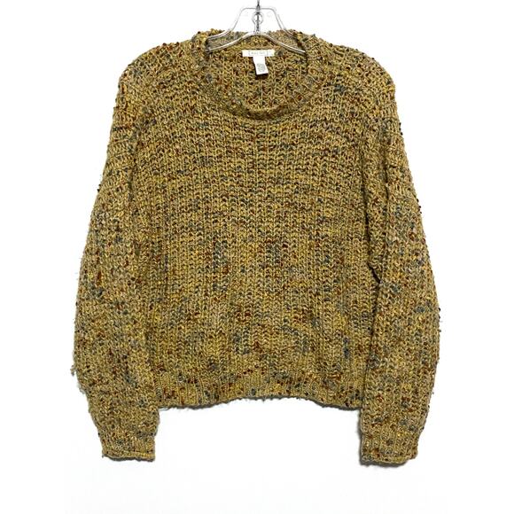 Full Tilt Sweaters - Full Tilt Chunky Multicolor Knit Pullover Acrylic Sweater S Boho Fuzzy Cozy Y2K